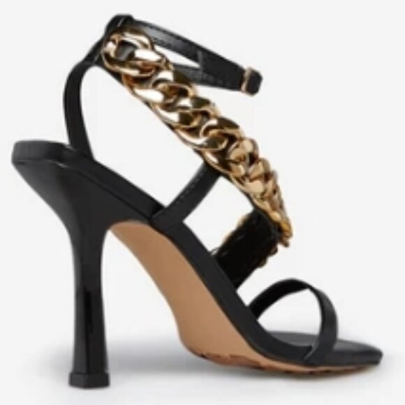 ShoeDazzle  Jarah Heeled Sandal Black Caviar 9 NWT - Picture 4 of 4